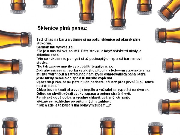 Sklenice pln penz